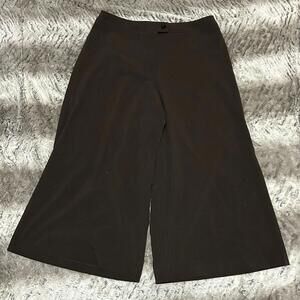 2000s Y2K Tribal Chocolate Brown Wide Leg Goucho Capris/Slacks Sz 8